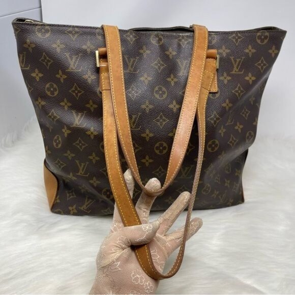 306 Pre owned Auth Louis Vuitton Monogram Cabas Mezzo Shoulder Tote Bag DU0013 - Picture 12 of 16